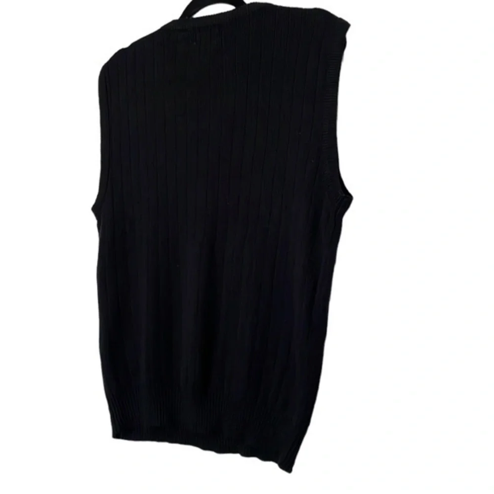 Men's Vintage David Robert Collection‎ Black Knit Vest Size Large (L)